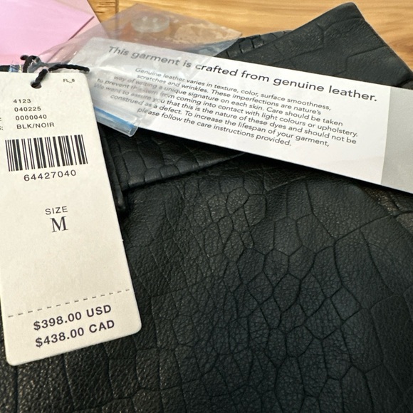 LEATHER Anthropologie Cropped Genuine Pants Avec Les Filles NWT!!! Awesome!! M! - Picture 2 of 11